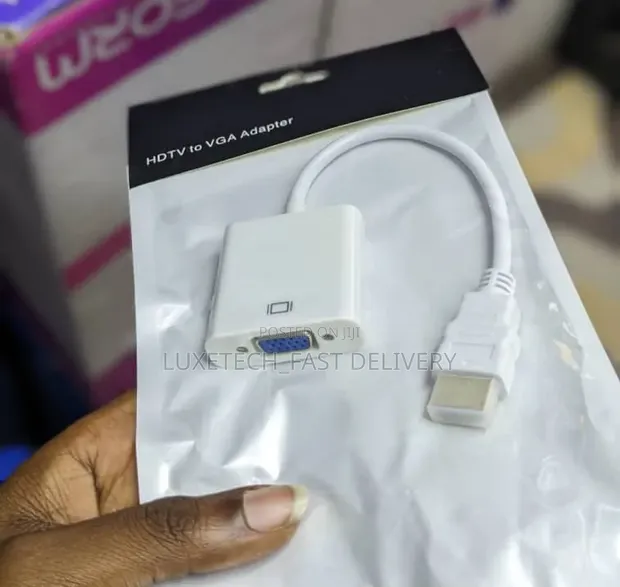 Kebo ya Adapta ya HDMI kwenda VGA - Kigeuzi cha Kiume hadi Kike cha 1080p - 1
