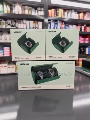 Green Lion Solo Watch Roll Case - Leather & Velvet