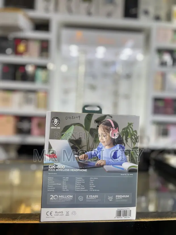 Green Lion GK-600 Kids Wireless Headphones - 1