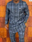 Men's Plaid Senator Suits - 4