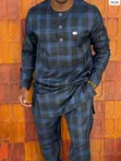 Men's Plaid Senator Suits - 5