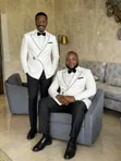 Premium Executive Slim Fit White Tuxedo Set - 4
