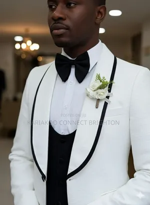 Brand New TU Tuxedo Suit - White