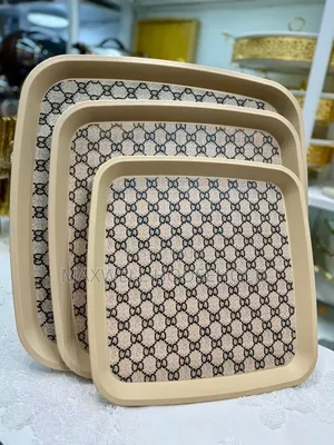 Serving Tray Set - Monogram Pattern