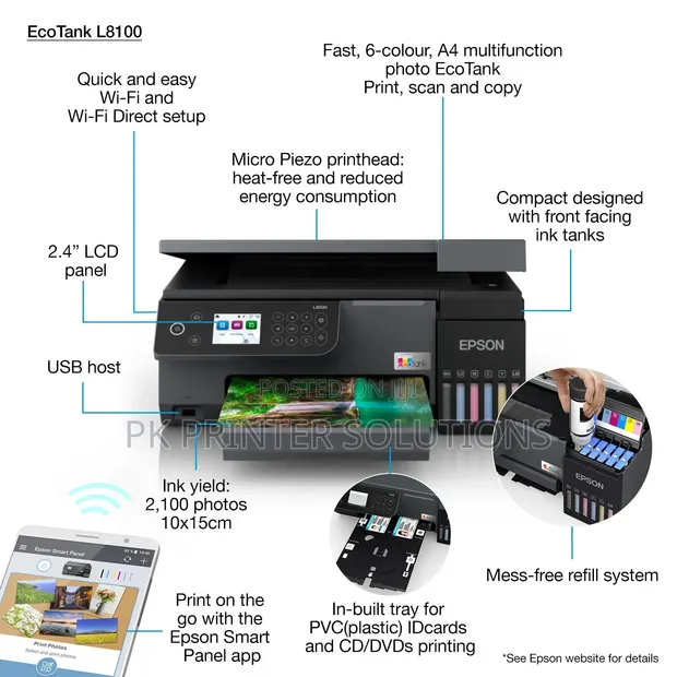 Epson L8100 A4 Multifunction Printer - 1