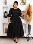Women's Multicolor Lace-Up Swing Dress - Brand New - 1