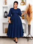 Women's Multicolor Lace-Up Swing Dress - Brand New - 2