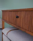 Wooden Console Table with Small Sofa Stool - 3