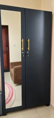 Kabati la Nguo la Milango 2 - Kijivu Mbao - 1