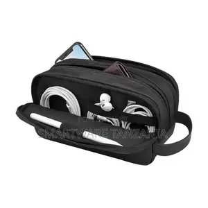 Greet Lion Tirana Travel Pouch, Ngozi bandia Isiyoingiza Maji, Nyeusi