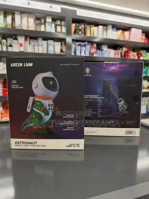 Green Lion Astronaut Night Light Projector