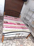 Skyline Furniture Queen Bed Frame with 5/6 Inch Spring Mattress - 1