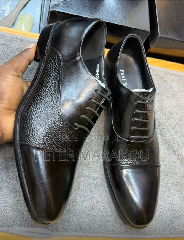 Paul Smith Men's Black Leather Oxfords - 1