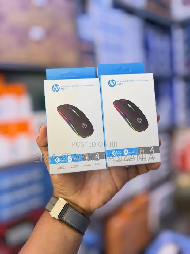 HP W10 Bluetooth Wireless Dual Mode Mouse, Black - 1