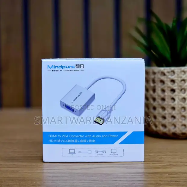 Mindpure HDMI to VGA Adapter with Audio & Power - 1
