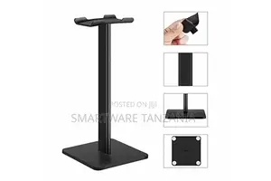LDNIO Adjustable Height Headphone Stand Holder (Black/Silver)