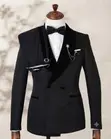 Marco Lorenzo Black Strip Suit - 3