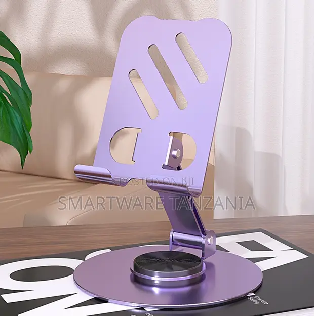 Stendi ya Laptop Inayoweza Kurekebishwa, Aloi ya Alumini, Zambarau, Ergonomic - 1