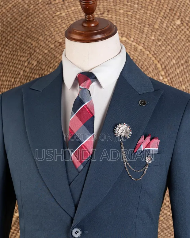 Premium Cotton Three-Piece Suit - Classy & Elegant - 1