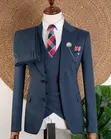 Premium Cotton Three-Piece Suit - Classy & Elegant - 2