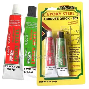 Forsen Epoxy Steel Quick-Set 4 Minute Adhesive (2 Tubes, 2 Oz)