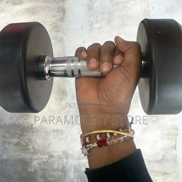 Life Fitness Round Rubber Dumbbells (2kg Set) - 1
