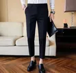 Men's Slim Fit Ankle-Length Dress Trousers - 3