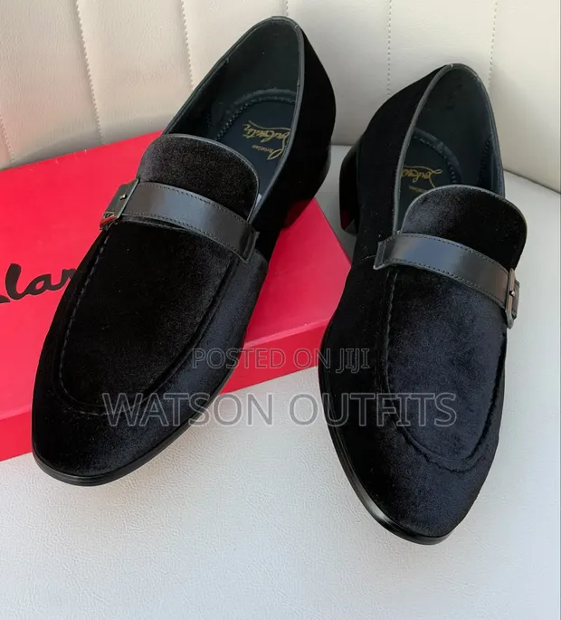 Viatu vya Ngozi vya Wanaume Christian Louboutin Moccasins - Nyeusi - 1