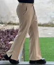 Men's Bootcut Trousers with Side Slit - 1