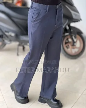 Men's Bootcut Trousers with Side Slit
