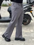 Men's Bootcut Trousers with Side Slit - 4