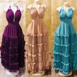 Women's Sleeveless Off-Shoulder Floor-Length Swing Dress - 2