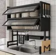 Black Two-Tier Over-the-Sink Dish Drying Rack - 1