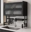 Black Two-Tier Over-the-Sink Dish Drying Rack - 2