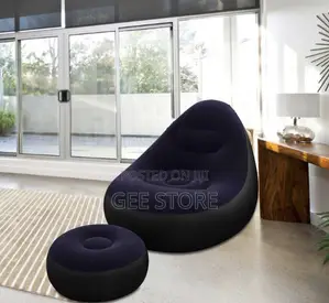 2-in-1 Inflatable Lazy Lounge Sofa Chair with Ottoman