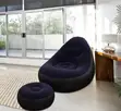 2-in-1 Inflatable Lazy Lounge Sofa Chair with Ottoman - 2