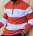 Men's Lacoste Long Sleeve Striped Polo Shirt - 1