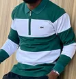 Men's Lacoste Long Sleeve Striped Polo Shirt - 3