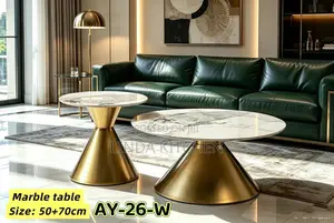 2-in-1 Round Marble Table