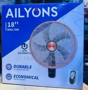 Ailyons 18-Inch Wall Fan with Remote Control