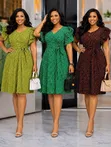 High-Quality Short Dresses - Knee-Length Swing Style - 2