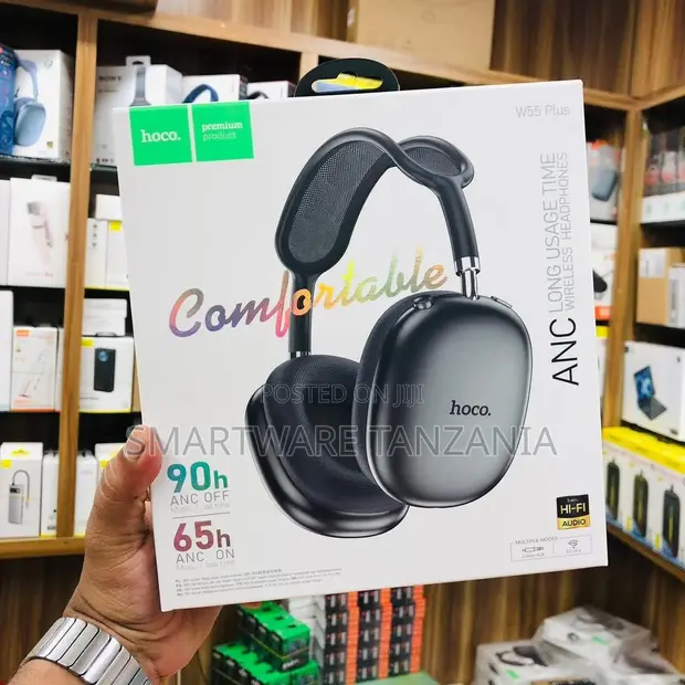 Hoco W55 Plus Wireless Headphones with ANC, 65h Playtime - 1
