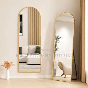 Arc-Shaped Full Length Floor Mirror
