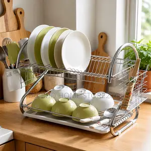 2-Layer Stainless Steel Dish Drainer