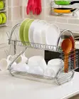 2-Layer Stainless Steel Dish Drainer - 2