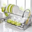 2-Layer Stainless Steel Dish Drainer - 3