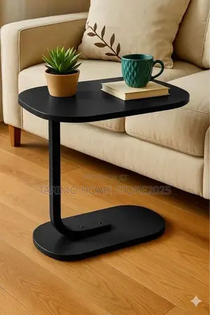Wooden Top Side Tables - Brown & Black