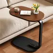 Wooden Top Side Tables - Brown & Black - 2