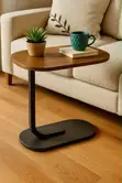 Wooden Top Side Tables - Brown & Black - 3