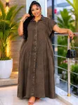Women's Wide-Leg Jeans Dress - 2